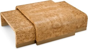 Set 3 Masute design LUX, Furnir Burl Mappa, Maro, Quinton