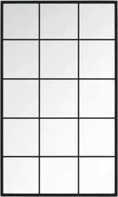 vidaXL Oglindă de perete, negru, 100x60 cm, metal