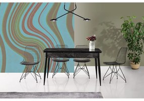 Scaune de dining negre 2 buc. din metal Tivoli – Kalune Design