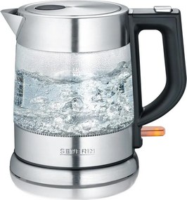 Severin WK 3468 - Fierbător electric 1 l, 2200 W / 230 V, oțel inoxidabil/sticlă