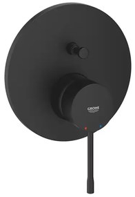 Baterie cada - dus incastrata Grohe Essence negru mat fara corp ingropat
