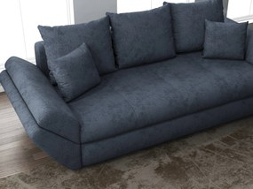 Canapea extensibilă dumonde cu ladă de depozitare si sezut confortabil din spuma high-density, Loana Enjoy Antracit 250x100 cm