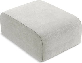 Taburet gri deschis cu tapițerie din chenille Lani – Makamii