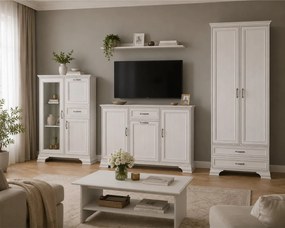 Mobilier sufragerie clasic TIFFANY II-3, crem, PAL laminat, 5 piese