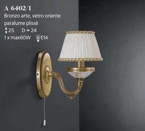 Aplica de perete din alama 1 brat design italian 6402