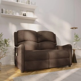 3084549 vidaXL Fotoliu de masaj rabatabil cu 2 locuri, maro, textil