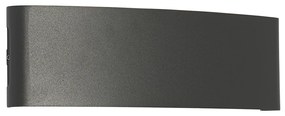 Lampă de perete pentru exterior gri închis incluzând LED 10 lumini IP54 - Silly