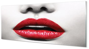 Tablouri acrilice buzele rosii femeie nas