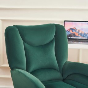 Scaun rotativ reglabil pe înălțime, Verde | Aosom Romania