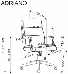 Scaun de birou Adriano stofa olive H110 cm