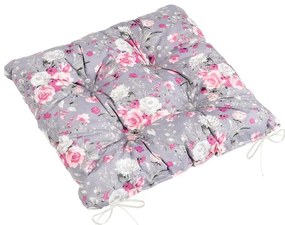 Bellatex Perna Adéla matlasată Flori de trandafir roz, 40 x 40 cm