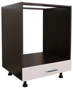 Corp pentru cuptor incorporabil cu sertar Sofia, wenge/brad, fara blat, 60 x 82 x 57 cm
