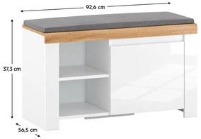 Pantofar (Pantofar) Valgo 1D (alb ultra lucios + Stejar wotan). 1075516