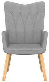 327523 vidaXL Scaun de relaxare, gri deschis, material textil