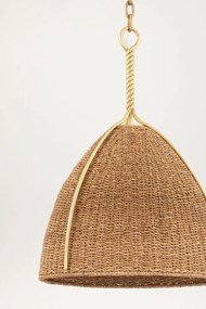 Lustra Suspendata din Franghie Lampakanai, Design Lux, auriu, Woodlawn