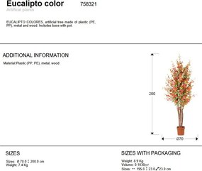 Planta artificiala, Eucalipt colorat H-200cm