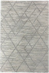 Covor MOTTO, 100x150 cm, forma dreptunghiulara, poliester, gri, 4587