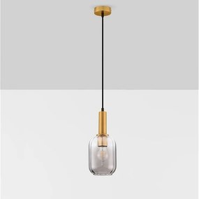 Pendul modern, Metal, Auriu, Sticla, Fumurie, MAHO