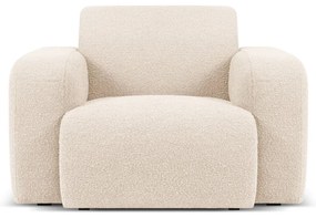 Fotoliu bej cu tapițerie din stofă bouclé Molino – Micadoni Home