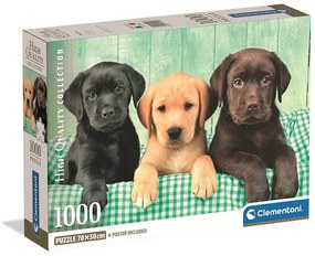 Animale Three Labs Puzzle cu câini 1000 de piese Clementoni