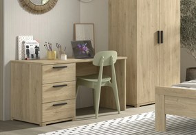Această combinație SAM constă dintr-un pat (90 x 200 cm), o noptieră, un dulap cu 3 uși și un birou.