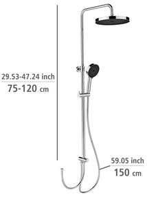 WENKO 25312100 - Coloană de duș SOFTWATER 12 x 120 cm, crom lucios