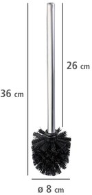 Perii de WC argintiu-lucios 4 buc. din oțel inoxidabil Ø8cm – Wenko