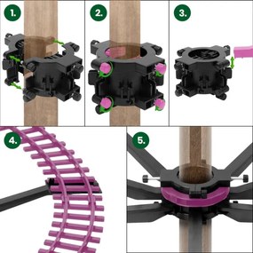 Decorațiune LED de Crăciun 10xLED/4xAA tren