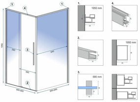 Cabina de dus patrata Rea Solar cu usa glisanta 90x90 negru mat