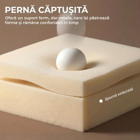 HOMCOM Scaun de Birou Ergonomic din Material Tip In, Înălțime Reglabilă, Funcție de Balansare, 120 kg, Negru | Aosom Romania