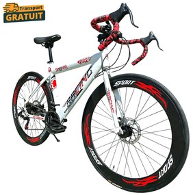 Bicicleta Cursiera New Speed Racing, roti 700C 28 inch, 21 viteze, cadru otel, frane pe disc, NS76