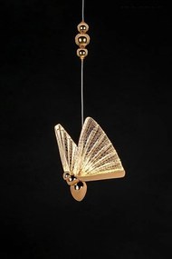Pendul LED design modern Fluture M auriu