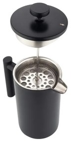 Presă franceză pentru cafea/ceai Kinghoff KH 1996, 1 l, Oțel inoxidabil, Pereți dubli, Negru