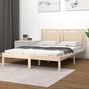 3105515 vidaXL Cadru de pat, 140x190 cm, lemn masiv