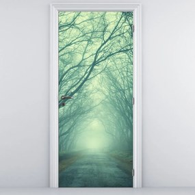 Fototapet pentru ușă - Aleea copacilor (95x205cm)