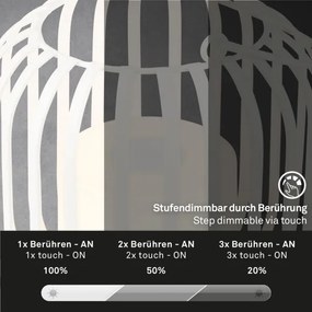 Lampă LED reîncărcabilă dimabilă de masă Brilo LED/2W/5V IP44 alb