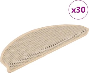 vidaXL Covorașe scară autoadezive aspect sisal 30 buc 65x21x4cm Berber
