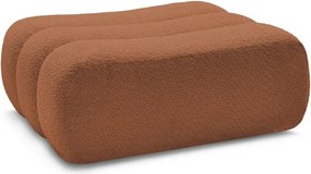 Taburet portocaliu cu tapițerie din țesătură bouclé Azra – Bobochic Paris