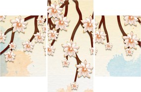 Tablou - Flori colorate pe ramuri (90x60 cm)