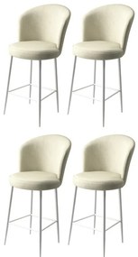 Set de scaune de bar Alte Cream and White, 4 buc., 4 buc
