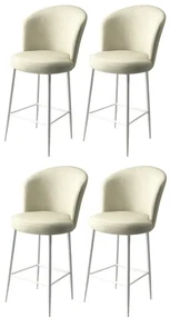Set de scaune de bar Alte Cream and White, 4 buc., 4 buc