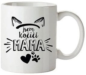 Cană din ceramică Bohemia Gifts - Sunt o mamă de pisică , 350 ml