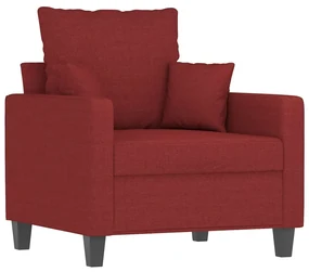 348821 vidaXL Fotoliu canapea, roșu vin, 60 cm, material textil