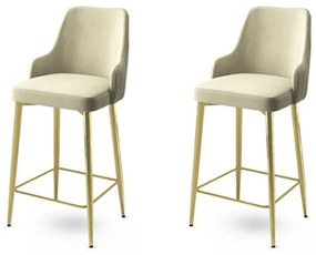 Set de scaune de bar Enox Cream and Gold, 2 buc.