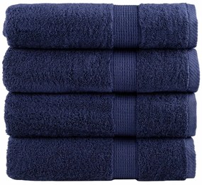 vidaXL Prosoape de duș premium SOLUND 4 buc bleumarin 70x140cm 600 gsm