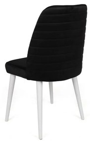 Set de scaune de sufragerie Tutku Black and White,2 buc.