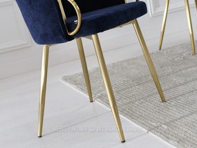 Scaun Carma K (albastru marin + auriu). Promo -8%. 1110996