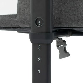 Baby Mix Pătuț suplimentar Rose gri, 84 x 80 x 52 cm