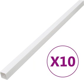 vidaXL Șine de cabluri, 60x60 mm, 10 m, PVC