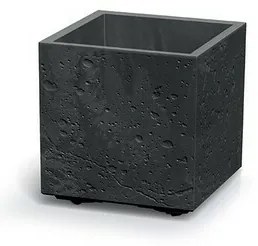 Ghiveci de flori SIERRA SQUARE BETON EFFECT 38,5cm , negru, M